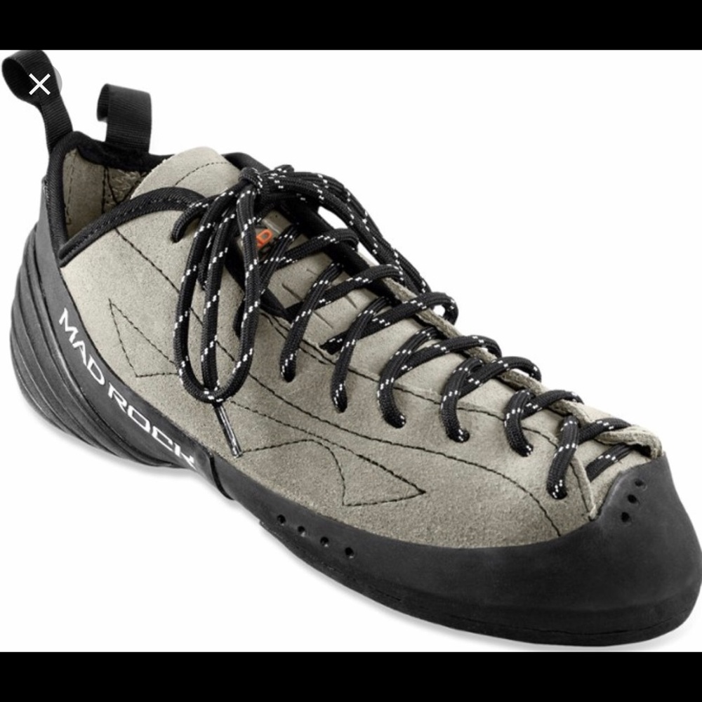 MAD ROCK PHOENIX LACE CLIMBER  GREY LEATHER 6.5